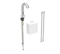 Geberit Piave - Grifo termostático electrónico para lavabo, alimentación de red, easy to clean, acero inoxidable cepillado 116.168.SN.1