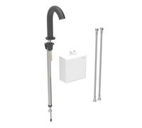 Geberit Piave - Grifo termostático electrónico para lavabo, alimentación de red, easy to clean, negro mate 116.168.14.1