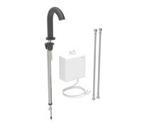 Geberit Piave - Grifo termostático electrónico para lavabo, alimentación de red, easy to clean, negro mate 116.167.14.1