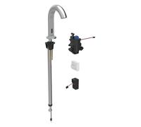 Geberit Piave mezclador de lavabo, 167mm de proyección, alimentación de red, con mezclador termostático, para caja de función oculta, 116.187.SN.1, Color: Ã?ptica Acero inoxidable/bruÃ±ido, con revest