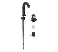 Geberit Piave mezclador de lavabo, 167mm de proyección, funcionamiento por red, con mezclador, para caja de función oculta, 116182141, Color: revestimiento negro mate, fácil de limpiar - CM