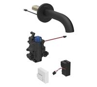 Geberit Piave mezclador de lavabo, proyección 170mm, con mezclador termostático, funcionamiento por red, para caja de función oculta, 116.267.14.1, Color: revestimiento negro mate, fácil de limpiar