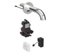 Geberit Piave mezclador de lavabo, proyección 220mm, con mezclador, funcionamiento por red, para caja de función oculta, 116282211, Color: cromado brillante - CM