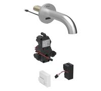 Geberit Piave mezclador de lavabo, proyección 220mm, con mezclador, funcionamiento por red, para caja de función oculta, 116.282.SN.1, Color: Ã?ptica Acero inoxidable/bruÃ±ido, con revestimiento fÃ¡ci