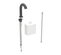 Geberit Piave - Válvula de lavabo electrónica, alimentación por batería, easy to clean, negro mate 116.163.14.1