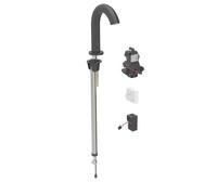 Geberit Piave - Válvula de lavabo electrónica, para agua fría, alimentación de red, easy to clean, negro mate 116.181.14.1