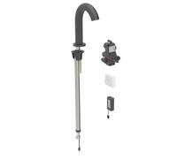 Geberit Piave - Válvula de lavabo electrónica, para agua fría, alimentación por batería, easy to clean, negro mate 116.183.14.1