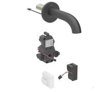 Geberit Piave - Válvula electrónica para lavabo empotrada, para agua fría, alimentación por red, fácil de limpiar, negro mate 116.261.14.1