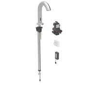 Geberit Piave - Válvula electrónica para lavabo, para agua fría, alimentación por batería, fácil de limpiar, acero inoxidable cepillado 116.183.SN.1