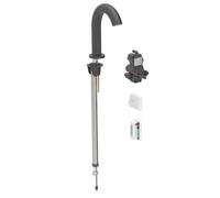 Geberit Piave - Válvula electrónica para lavabo, para agua fría, alimentación por generador, fácil de limpiar, negro mate 116.185.14.1