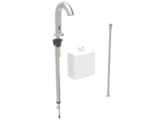Geberit Piave - Válvula electrónica para lavabo, para agua fría, alimentación por generador, fácil de limpiar, Bluetooth, acero inoxidable cepillado 116.165.SN.1