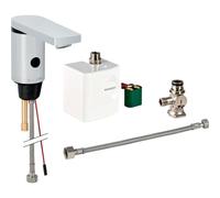 Geberit Public - Grifo de lavabo sin contacto 186, con generador y mezclador, cromo 116.366.21.1