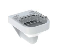 Geberit Publica - Caño suspendido, con rejilla abatible, con rejilla para residuos, KeraTect, blanco 500.998.00.1