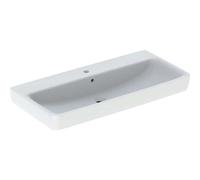 Geberit Renova Plan, lavabo, 100x48 cm, 1 agujero para grifo, con rebosadero, 501706, 501706008, Color: blanco/KeraTect - CM