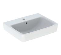 Geberit Renova Plan, lavabo, 55x44 cm, 1 agujero para grifo, con rebosadero, 501632, 501632001, Color: Blanco - CM