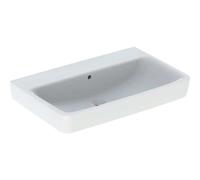 Geberit Renova Plan, lavabo, 75x48 cm, sin agujero para grifo, con rebosadero, 501692, 501.692.00.1, Color: Blanco