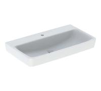 Geberit Renova Plan, lavabo, 85x48 cm, 1 agujero para grifo, sin rebosadero, 501699, 501699001, Color: Blanco - CM