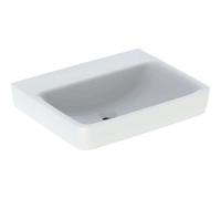 Geberit Renova Plan, lavabo sobre encimera , 60x48 cm, sin agujero para grifo, sin rebosadero, 501722, 501.722.00.8, Color: blanco/KeraTect