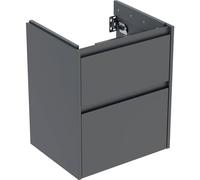 Geberit Renova Plan mueble bajo lavabo, con dos cajones, 50,4x60,6x40,5cm, 504.025.JK.1, Color: lava / barnizado satinado mate