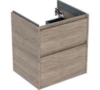 Geberit Renova Plan mueble bajo lavabo, con dos cajones, 54,6x60,6x44,6cm, 504026JR1, Color: Estructura de madera de nogal americano / melamina - CM