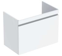 Geberit Renova Plan mueble bajo lavabo, con un cajón y un cajón interior, 78,2x60,6x44,6cm, 501.909.01.1, Color: blanco / lacado alto brillo