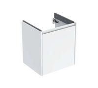 Geberit Renova Plan mueble bajo lavabo, con una puerta, 54,6x60,6x44,6cm, 504.024.01.1, Color: blanco / barnizado con brillo satinado