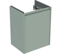 Geberit Renova Plan mueble bajo lavamanos, con una puerta, 45,7x60,6x35cm, 504022IK1, Color: verde salvia / barnizado satinado mate - CM