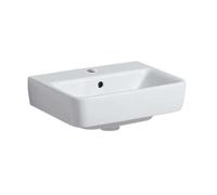 Geberit Selnova Compact - Lavabo 45x34 cm, con 1 orificio para grifo, con rebosadero, blanco 501.561.00.7