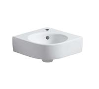 Geberit Selnova Compact - Lavabo de esquina 45x40 cm, con 1 orificio para grifo, blanco 501.519.00.7