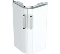 Geberit Selnova Compact - Mueble de lavabo, 43x33x60 cm, 2 puerta, blanco brillante/blanco mate 501.484.00.1