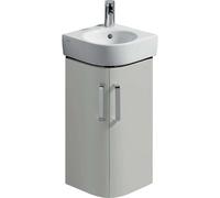 Geberit Selnova Compact - Mueble de lavabo, 43x33x60 cm, 2 puerta, gris brillante/gris mate 501.483.00.1