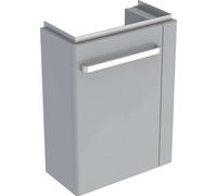 Geberit Selnova Compact - Mueble de lavabo, 45x25x60 cm, 1 puerta, bisagras a la izquierda, gris claro 501.497.00.1
