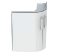 Geberit Selnova Compact - Mueble de lavabo, 69x55x60 cm, 2 puerta, blanco brillante/blanco mate 501.486.00.1