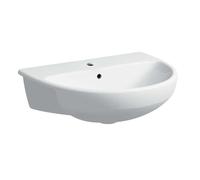 Geberit Selnova - Lavabo 55x44 cm, con 1 orificio para grifo, con rebosadero, blanco 500.311.01.7