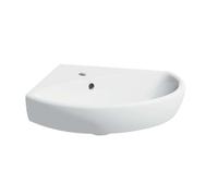 Geberit Selnova - Lavabo de esquina 59x56 cm, con 1 orificio para grifo, blanco 501.050.00.5