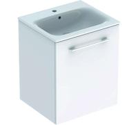 Geberit Selnova Square - Armario de lavabo 64x54x48 cm, con lavabo, 1 puerta, blanco brillante 501.248.00.1