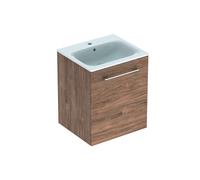 Geberit Selnova Square - Armario de lavabo 64x54x48 cm, con lavabo, 1 puerta, nogal hickory 501.250.00.1