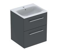Geberit Selnova Square - Armario de lavabo 64x54x48 cm, con lavabo, 2 cajones, lava mate 501.233.00.1