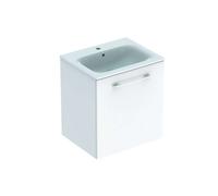 Geberit Selnova Square - Armario de lavabo 64x59x48 cm, con lavabo, 1 puerta, blanco brillante 501.252.00.1