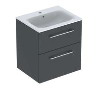 Geberit Selnova Square - Armario de lavabo 64x59x48 cm, con lavabo, 2 cajones, lava mate 501.237.00.1