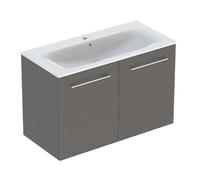 Geberit Selnova Square - Armario de lavabo 64x99x48 cm, con lavabo, 2 puertas, lava mate 501.261.00.1