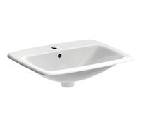 Geberit Selnova Square - Lavabo 55x45 cm, con 1 orificio para grifo, con rebosadero, blanco 500.306.01.1