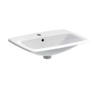 Geberit Selnova Square - Lavabo 60x45 cm, con rebosadero, orificio para grifo, blanco 500.307.01.7