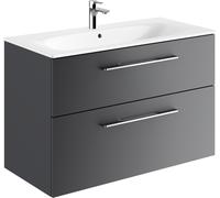 Geberit Selnova Square lavabo con mueble 100 cm grafito 501.245.00.1