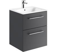 Geberit Selnova Square lavabo con mueble 55 cm grafito 501.233.00.1