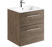 Geberit Selnova Square lavabo con mueble 60 cm nogal 501.238.00.1