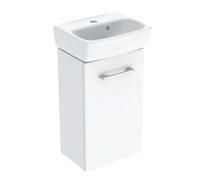 Geberit Selnova Square - Mueble con lavabo, 36x65x25 cm, 1 puerta, I/D, nogal hickory 502.742.00.1