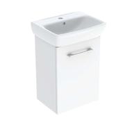 Geberit Selnova Square - Mueble con lavabo, 45x65x32 cm, 1 puerta, I/D, nogal hickory 502.746.00.1