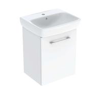Geberit Selnova Square - Mueble con lavabo, 50x65x38 cm, 1 puerta, I/D, nogal hickory 502.750.00.1