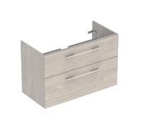 Geberit Selnova Square - Mueble de lavabo de 99x64x50 cm, 2 cajones, Light Hickory 501.215.00.1